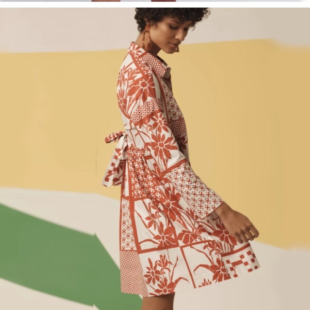 Maeve Red and White Long Sleeve Dress Shirt - Picture 2 of 8